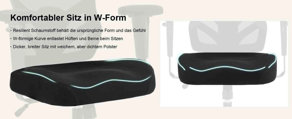 Sedia da ufficio ergonomica con supporto lombare e braccioli 2d regolabili reclinabile pelle nera 61 × 28 × 58 cm