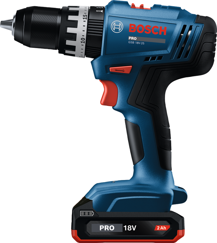 Bosch GSB 18V-25 Professional Trapano Avvitatore a Percussione 18V con batterie