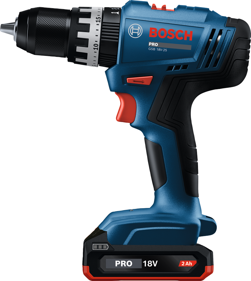 Bosch GSB 18V-25 Professional Trapano Avvitatore a Percussione 18V con batterie