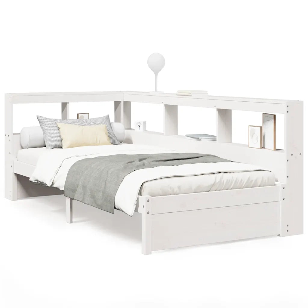 Letto con Libreria senza Materasso-Struttura Letto con contenitore 75x190 cm in Legno Pino 865595