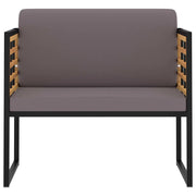 Sedie da Giardino con Cuscini 2 pz in Legno Acacia Grigio Scuro 46508