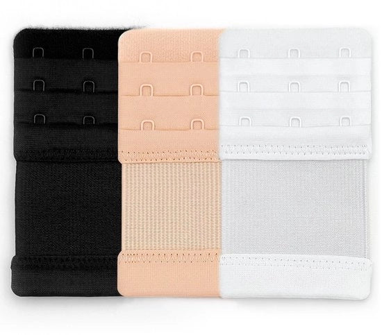 Estensione per reggiseno femminile - 3 ganci - Allungamento elastico e comodo - Incrementa la larghezza del reggiseno - Dimensioni 10,4 cm - Modello BH-verlenger
