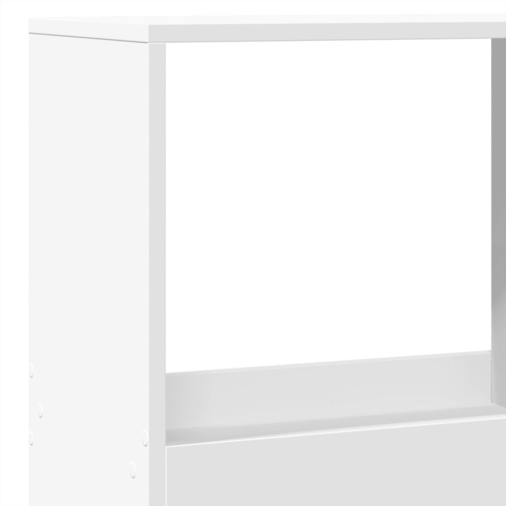 Libreria-Scaffale per Libri-Mobile di Stoccaggio Bianca 100x33x175 cm in Legno Multistrato