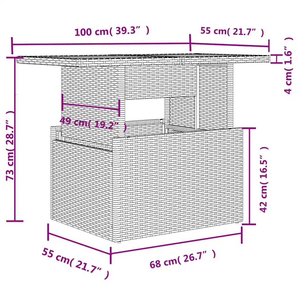 Set Divani da Giardino 6 pz con Cuscini Marrone in Polyrattan 3267264