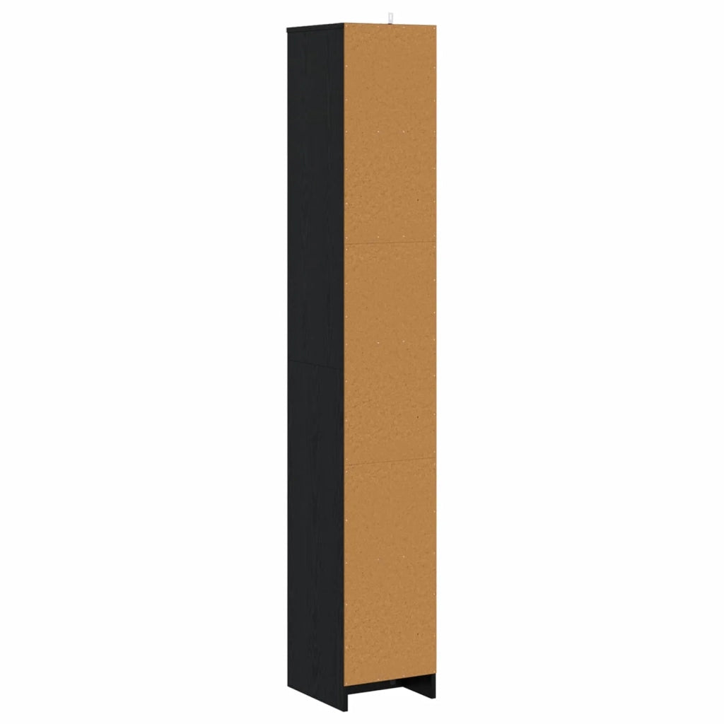 Mobile da Bagno Rovere Nero 30 x 33 x 190 cm 890753