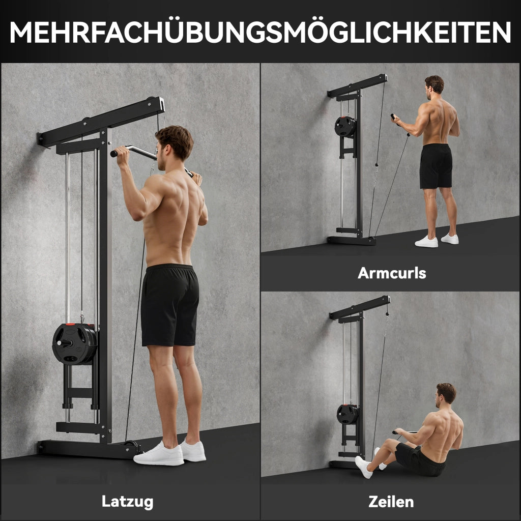 Rowing Machine per Allenamento ¨C Zephmum ¨C Acciaio Nero da Parete
