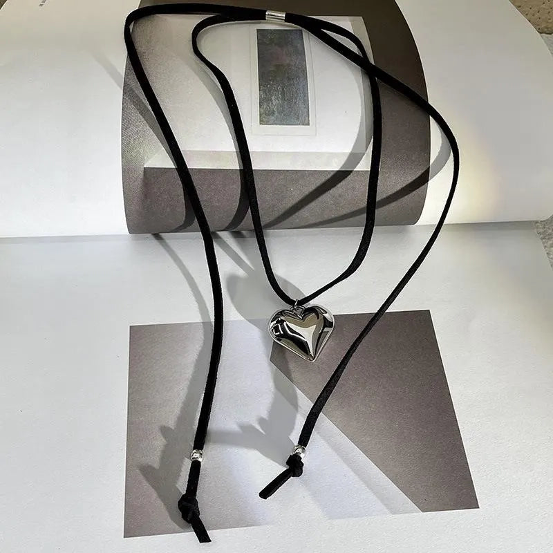 Collana con ciondolo a forma di cuore fatta a mano, regalo di Natale o compleanno.