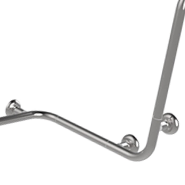 Maniglia angolare con verticale laterale universale 110x60x60h inox lucido