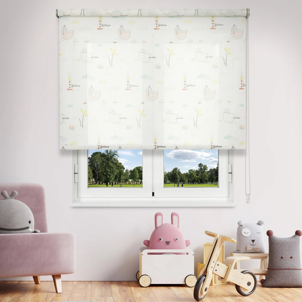 VIEWTEX Tenda a rullo Traslucida Sailor Bianco 135 X 250cm - Made in Europe - 5 anni di garanzia