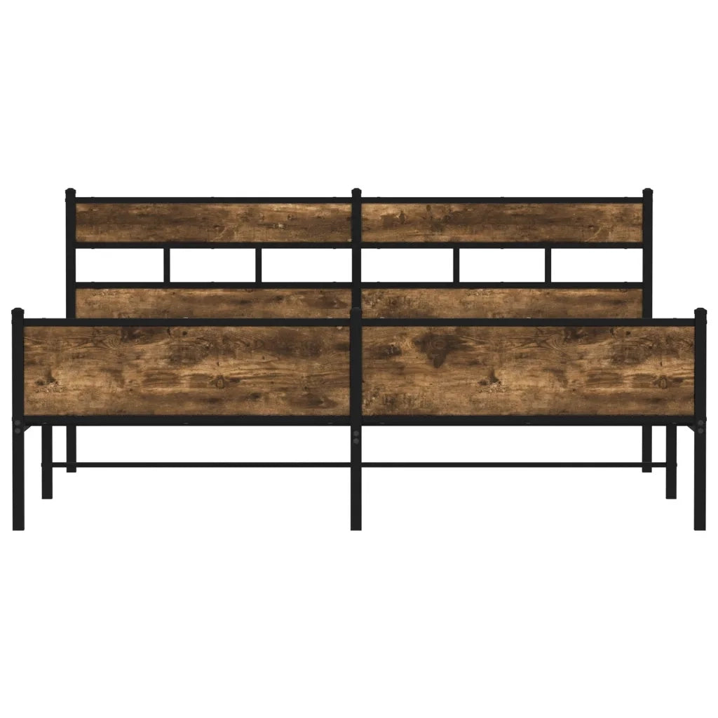 Giroletto senza Materaso in Metallo Rovere Fumo 193x203 cm 3308493