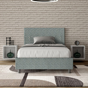 Letto 1 Piazza e Mezzo 120x210 cm Senza Rete Adele Aragona 7 Azzurro