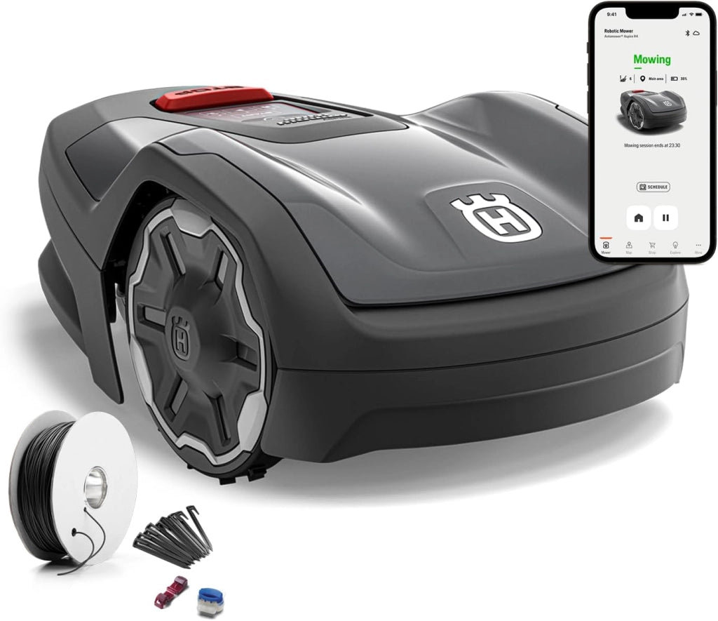Robot Tosaerba Automower Aspire R4 per 400 m² batteria tosaerba robot, controllo tramite app Connect (con controllo vocale, Wi-Fi, Bluetooth)