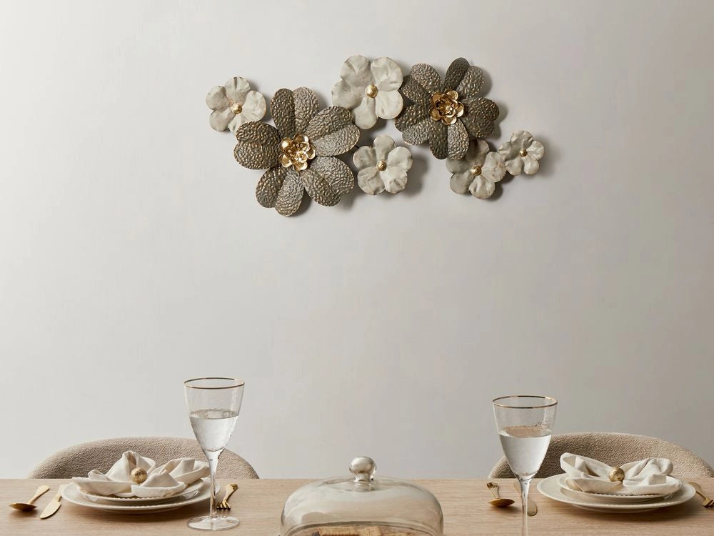 Decorazione da parete fatta a mano Beige Oro Ferro Appeso Pezzo di Decorazione Moderna