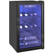 Cantinetta per Vini 24 Bottiglie ¨C zephmum ¨C 68 Litri, Nero, Vetro