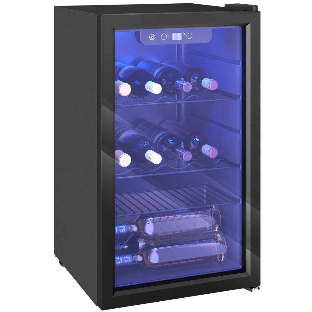 Cantinetta per Vini 24 Bottiglie ¨C zephmum ¨C 68 Litri, Nero, Vetro