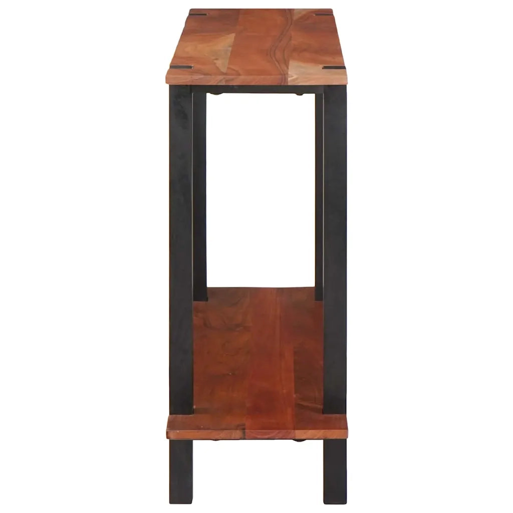 Tavolo consolle con lo scaffale Marrone e Nero 110 x 30 x 75 cm 4104003