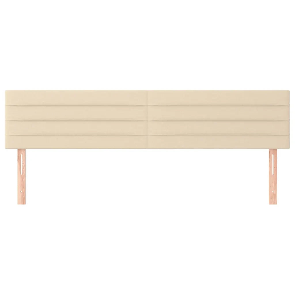 Testiera 2 pz Crema 80x5x78/88 cm in Tessuto