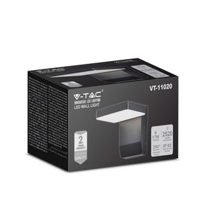 Luce a parete led 20W Light 4000K Black Body Square da esterno IP65