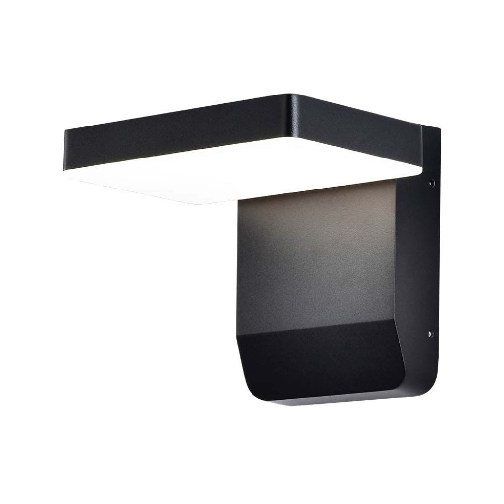 Luce a parete led 20W Light 4000K Black Body Square da esterno IP65