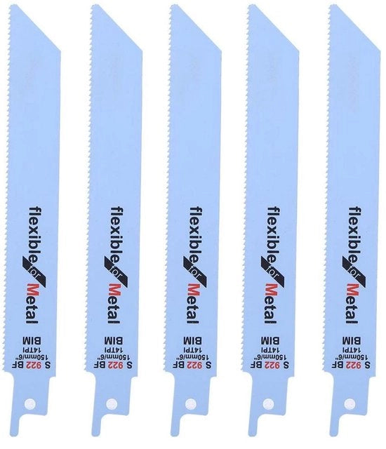 Set di seghe a lama ricambi 5 pezzi - Acciaio di alta qualità - Taglio del legno/Plastica/Metallo - Lunghezza 150mm - Spessore 0,9mm - Progettazione professionale - Seghe a lama