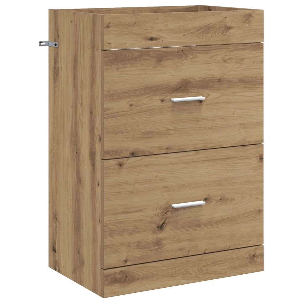 Mobiletto da Bagno Sotto Lavabo Rovere Artigianale 890711