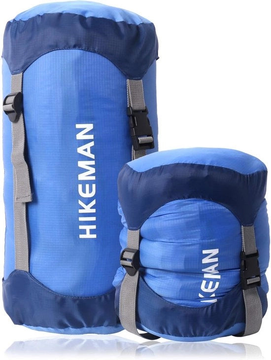 Zak compressione per sacchi a pelo - L - 25L - 25,5*50CM - Adatto per sacchi a pelo con un peso di 1,5kg-2,3kg - Impermeabile, ultraleggero, compattabile e spazievitore - Adatto per campeggio, viaggi e attività all'aperto