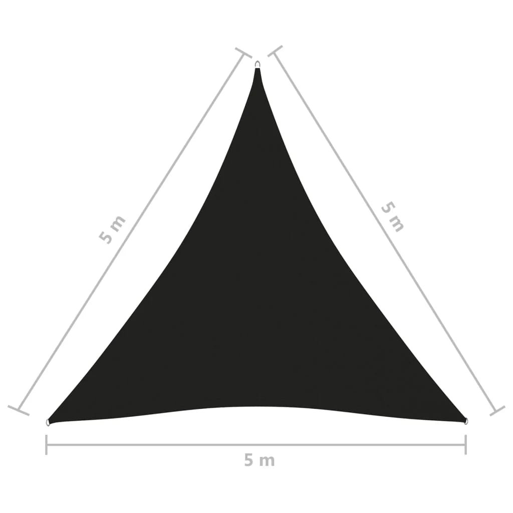 Telo parasole vela parasole triangolare tessuto Oxford 5 x 5 x 5 m nero 02_0009908