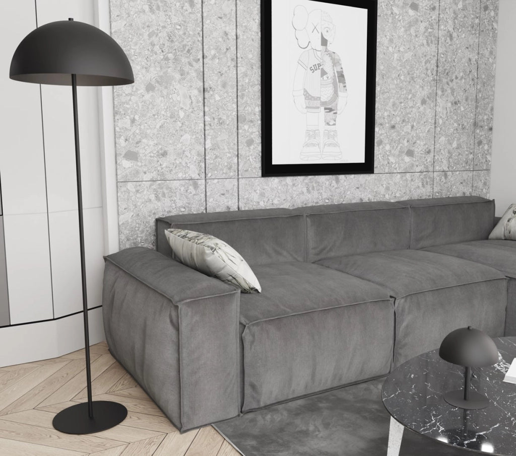 Lampada da tavolo nera minimal con paralume MOGU 2xG9 8W Emibig