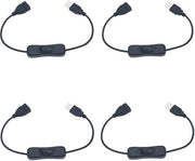 Interfaccia USB a 4 canali, 30 cm - Cavo di estensione con interruttore On/Off