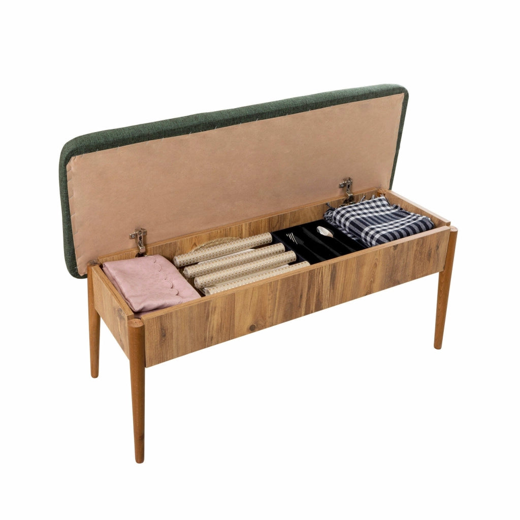 Salento, Panca Peso Supportato 150 kg, 110x40x85h cm Marrone Quercia
