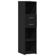 Credenza | Madia | Buffet da pranzo | Armadio da pranzo Nera 30x42,5x124 cm in Legno Multistrato