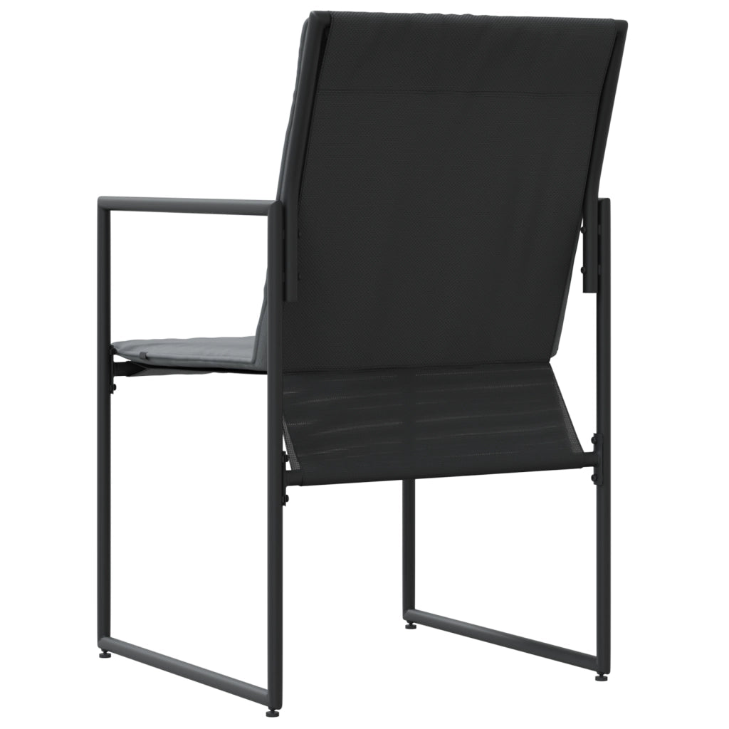 Poltrone da Giardino con Cuscini 4 pz Nero Textilene