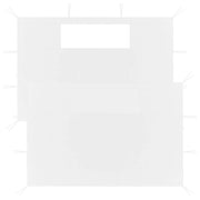 Pareti con Finestre per Gazebo 2 pz Bianche cod mxl 67635
