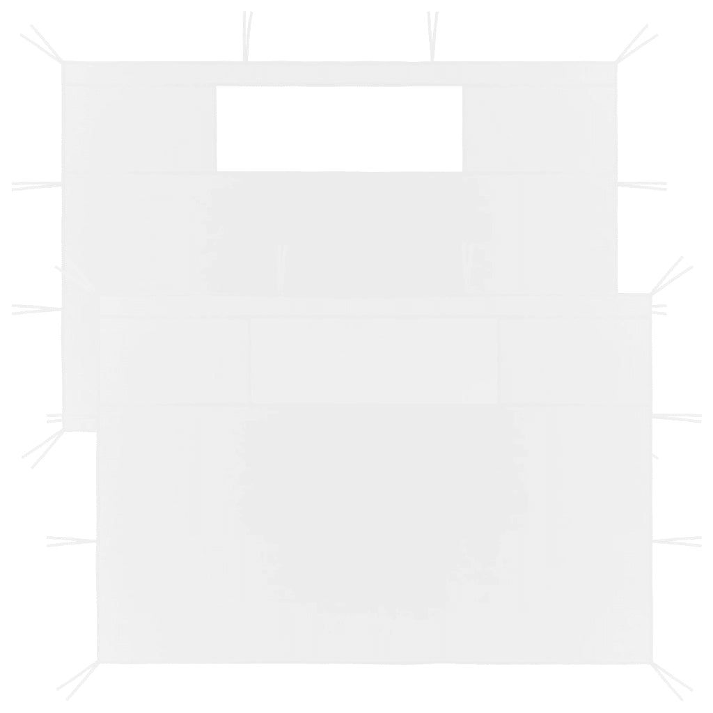 Pareti con Finestre per Gazebo 2 pz Bianche cod mxl 67635
