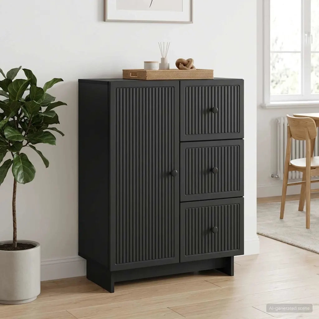 Credenza Nero 66 x 34,5 x 90 cm Legno ingegnerizzato 893936
