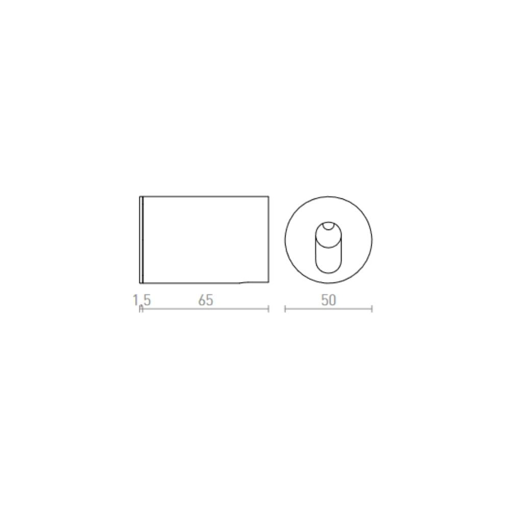 Lampada faretto MEMPHIS R da incasso a parete grigio argento 230V LED 3W 60° 3000K