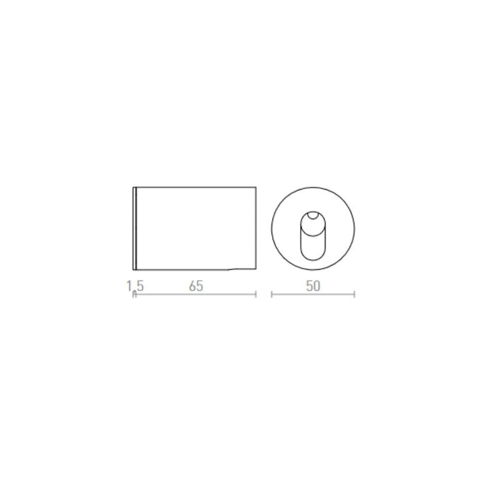 Lampada faretto MEMPHIS R da incasso a parete grigio argento 230V LED 3W 60° 3000K