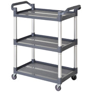 Carrello Portaoggetti 3 Livelli ¨C zephmum ¨C Grigio 88x44x93 cm