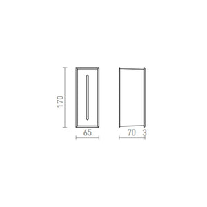 Lampada applique SEGNO da incasso bianco 230V LED 3W IP54 3000K