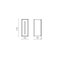 Lampada applique SEGNO da incasso grigio antracite 230V LED 3W IP54 3000K