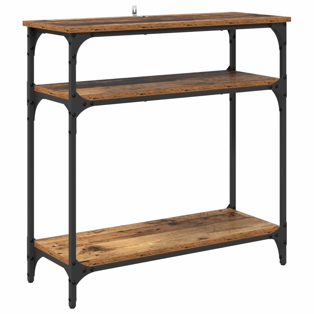 Tavolo consolle Legno vecchio 75 x 29 x 75 cm Legno multistrato