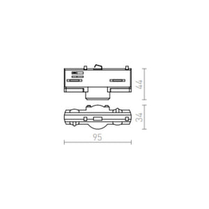 EUTRAC adattatore sospensione per binario trifase Nero 230V