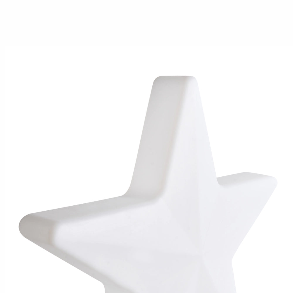 Lampada da terra decorativa a LED per esterni Design RGB Illuminazione Look moderno Materiale sintetico Forma a stella IP54 Bianco