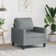 Poltrona Grigio Chiaro 60 cm in Tessuto 359147