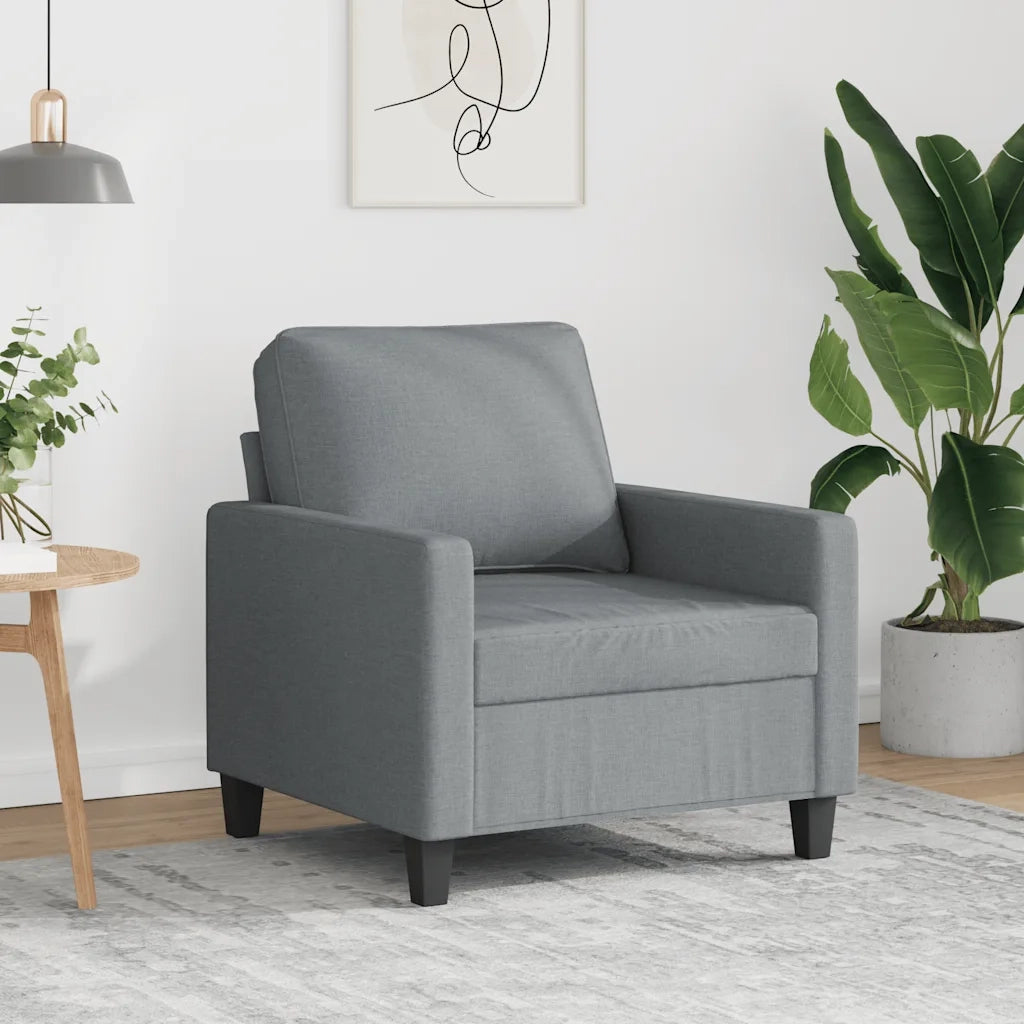 Poltrona Grigio Chiaro 60 cm in Tessuto 359147