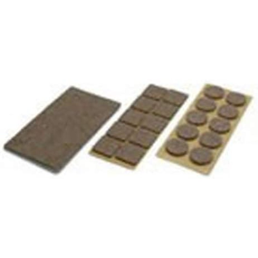 Topex 98z146 tappetini di feltro ro adesivi, marrone, 92 pezzi
