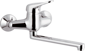 Miscelatore lavello a muro con bocca lunga, serie kiss