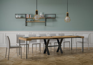 Consolle Allungabile 90-300x40x77 cm in Nobilitato Marrone