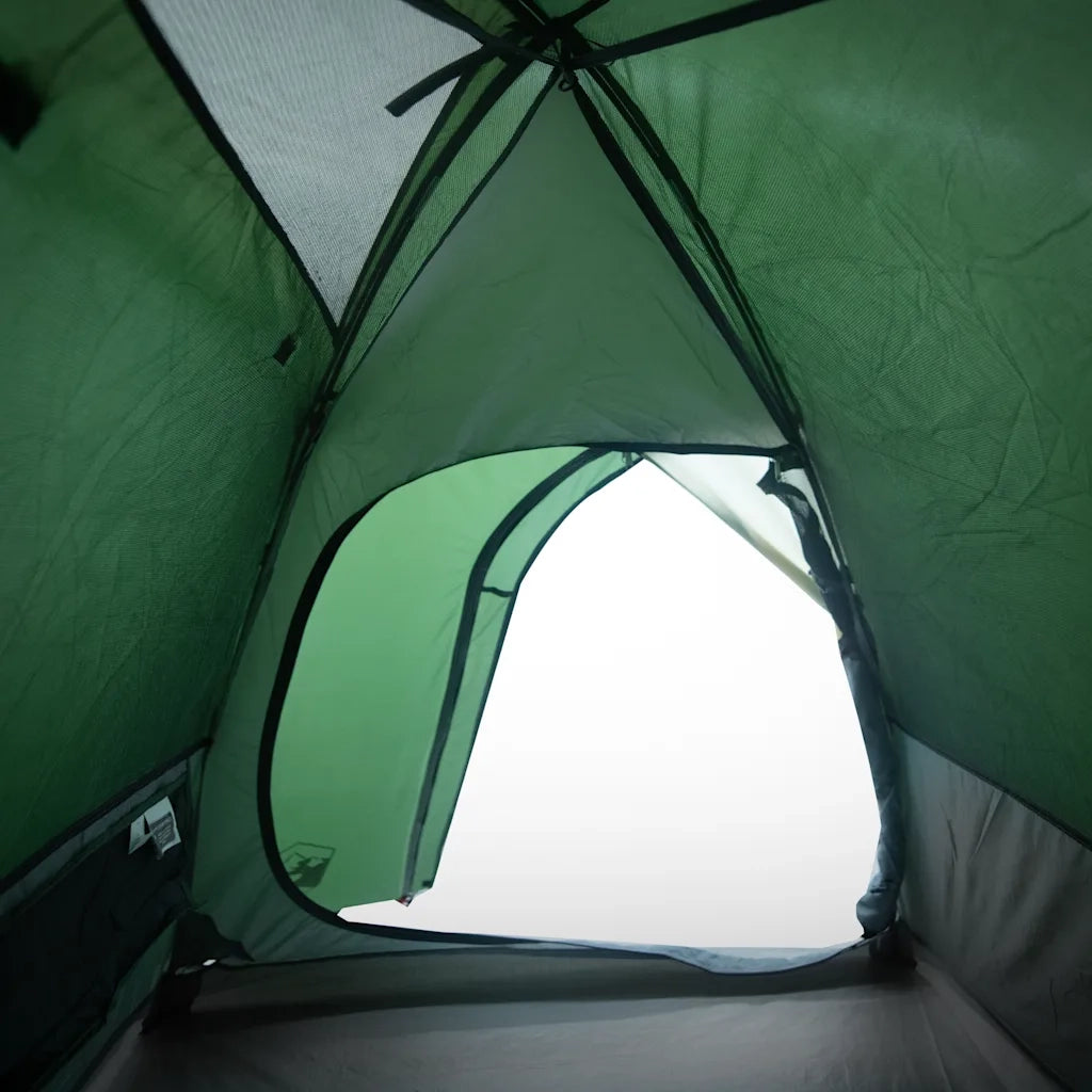 Tenda da Campeggio a Cupola per 4 Persone Verde Impermeabile 94335