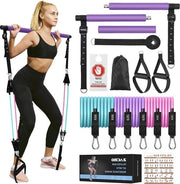 Attrezio per esercizi di Pilates con cintura di resistenza regolabile e anello di fissaggio per piede - allenamento completo del corpo